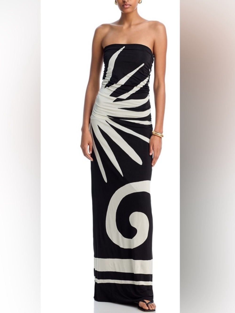 Cala de la Cruz Daphne Printed Tube Dress Small